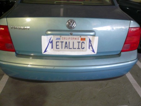 Metallica Nummernschild